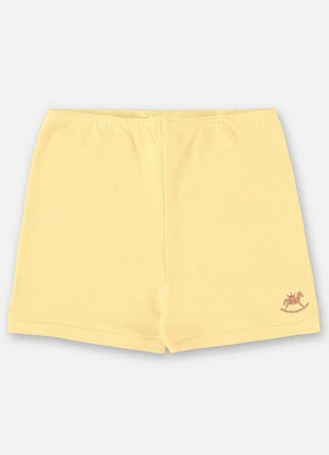 Up Baby - Short Unissex Básico para Bebê Amarelo - UP BABY
