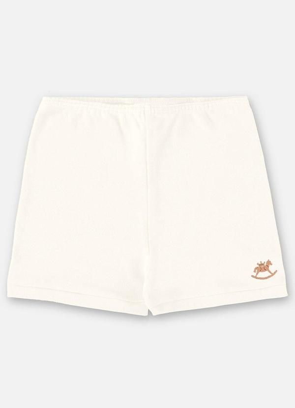Up Baby - Short Unissex Básico para Bebê Bege