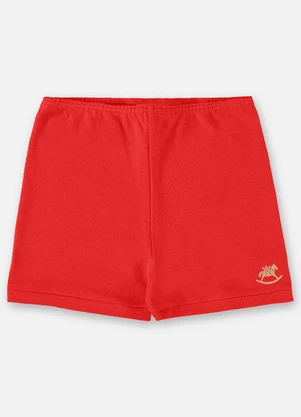 Up Baby - Short Unissex Básico para Bebê Vermelho - UP BABY