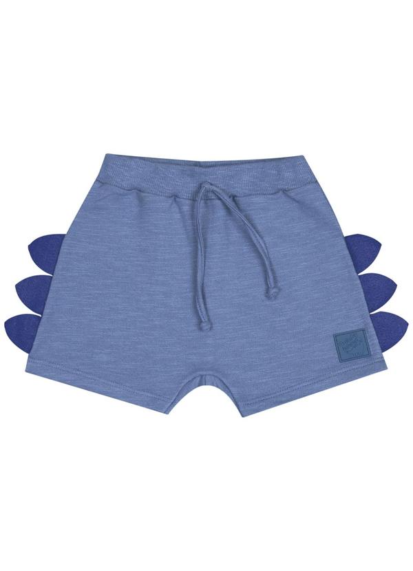 Quimby - Short Unissex em Moletinho para Bebê Azul 1