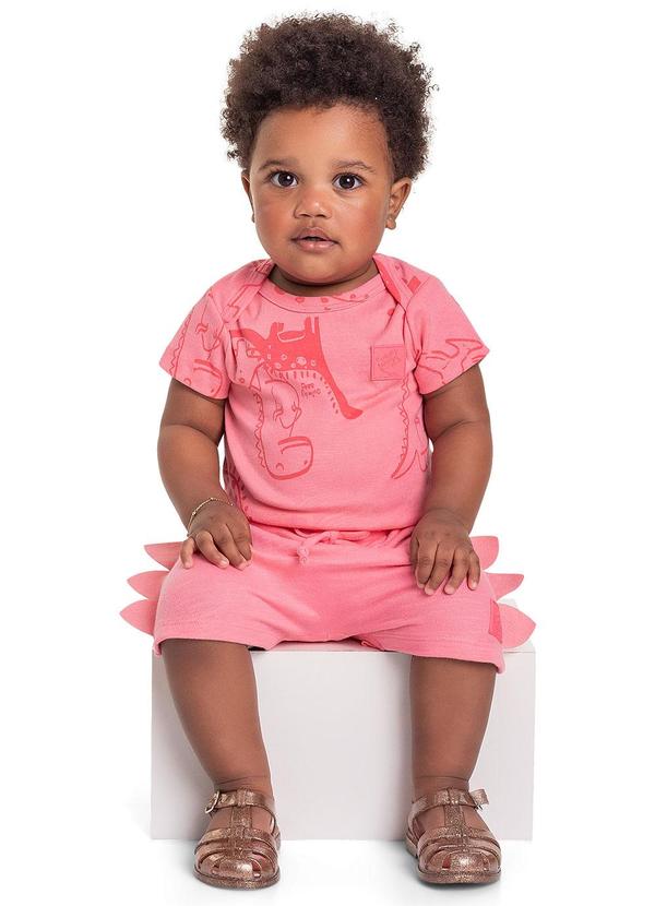 Quimby - Short Unissex em Moletinho para Bebê Rosa