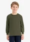 Rovi Kids - Camiseta Manga Longa Básica Marrom - variação: Verde