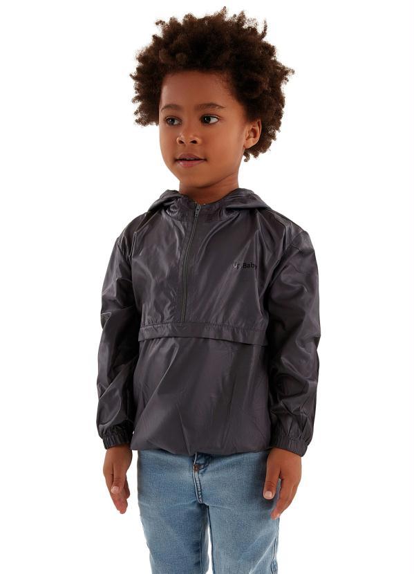 Up Baby - Casaco Anorak Infantil Cinza Escuro