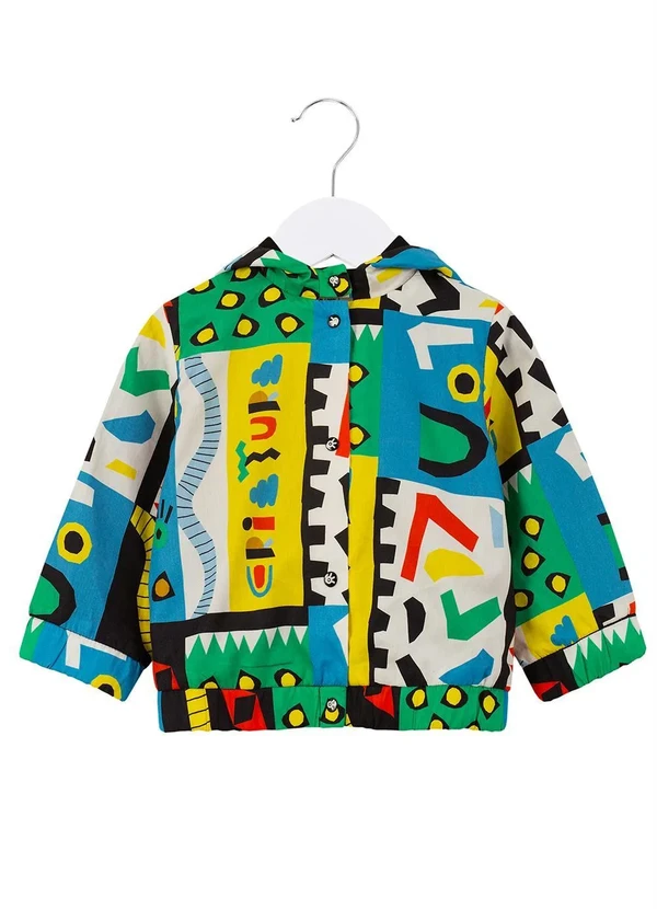 Bento - Casaco de Bebê Estampa Construção Branco