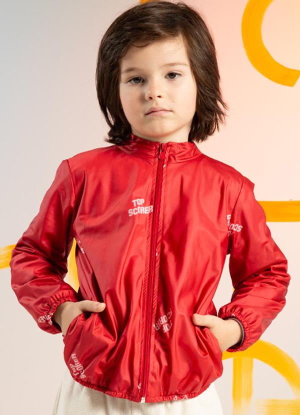 Cativa Kids - Corta Vento Infantil Estampado Vermelho