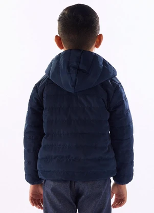 Quimby - Jaqueta Acolchoada com Capuz Azul - QUIMBY