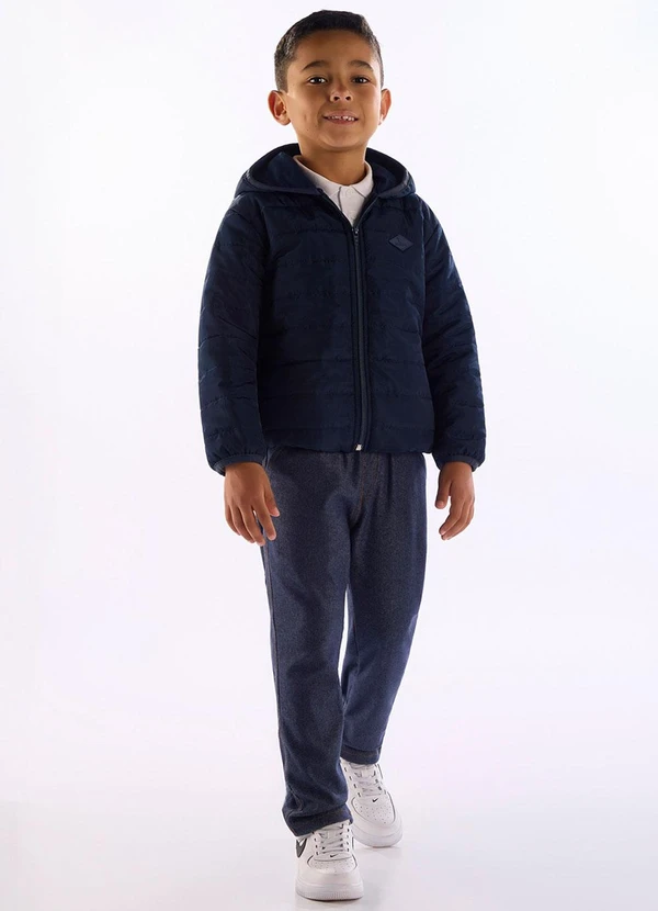 Quimby - Jaqueta Acolchoada com Capuz Azul 3