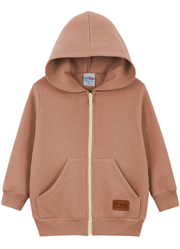 Lik Kids - Jaqueta Avulsa em Moletom 2 Cabos Laranja