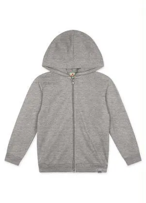 Lilica Ripilica - Jaqueta Básica com Capuz Moletom Unissex Cinza - LILICA RIPILICA