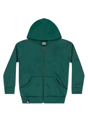 Quimby - Jaqueta Básica em Moletom Infantil Verde - QUIMBY