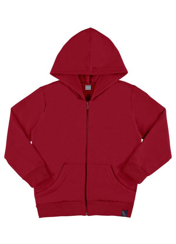 Quimby - Jaqueta Básica em Moletom Infantil Vermelho