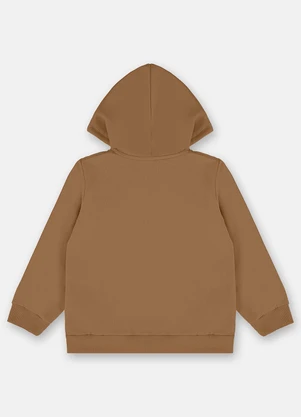 Up Baby - Jaqueta Básica em Moletom Menino Marrom - UP BABY