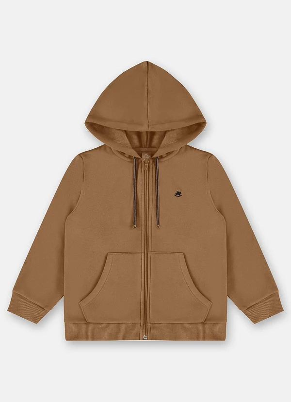 Up Baby - Jaqueta Básica em Moletom Menino Marrom