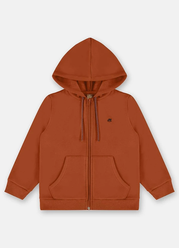 Up Baby - Jaqueta Básica em Moletom Menino Marrom