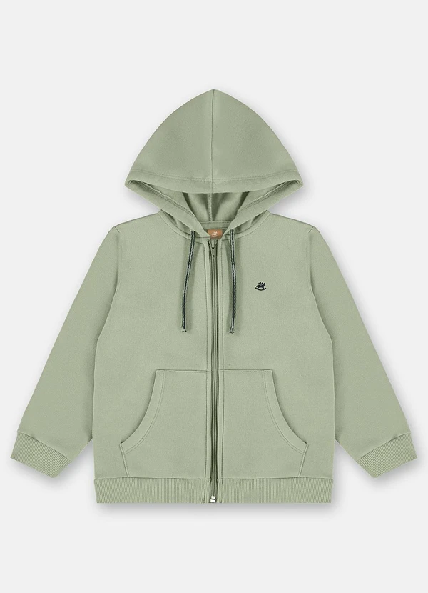 Up Baby - Jaqueta Básica em Moletom Menino Verde