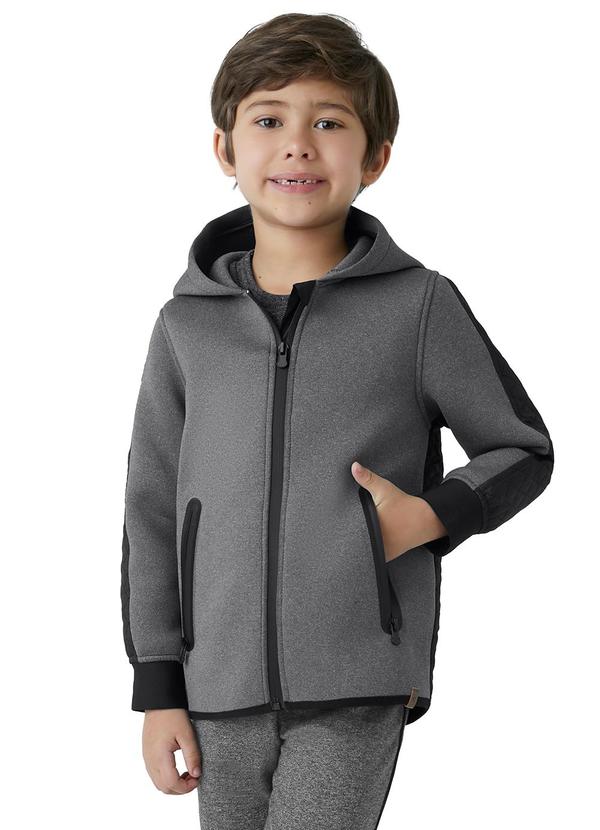 Carinhoso - Jaqueta Básica Matelassê Menino Cinza