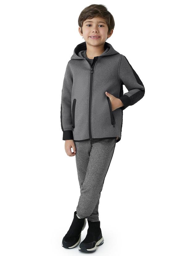 Carinhoso - Jaqueta Básica Matelassê Menino Cinza 2