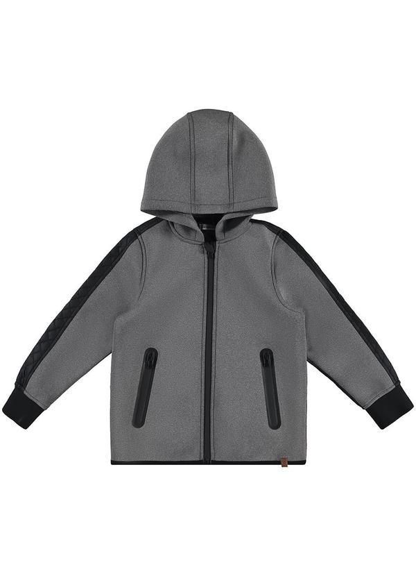 Carinhoso - Jaqueta Básica Matelassê Menino Cinza 3