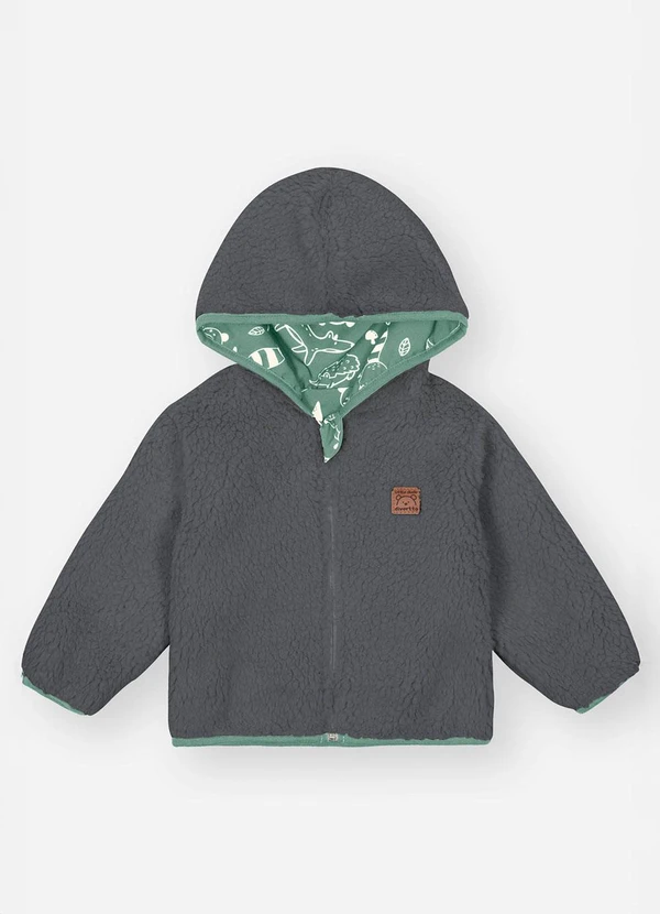 Abrange - Jaqueta Bebê Menino Animais da Floresta Verde 2