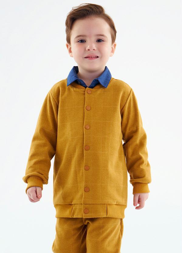 Up Baby - Jaqueta Bomber Menino Infantil Amarelo