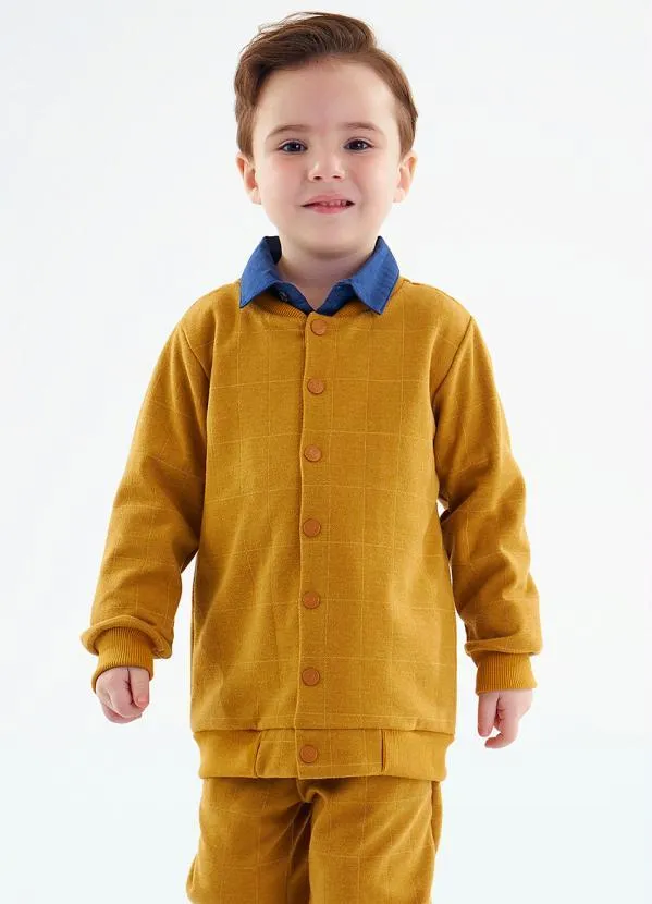 Up Baby - Jaqueta Bomber Menino Infantil Amarelo
