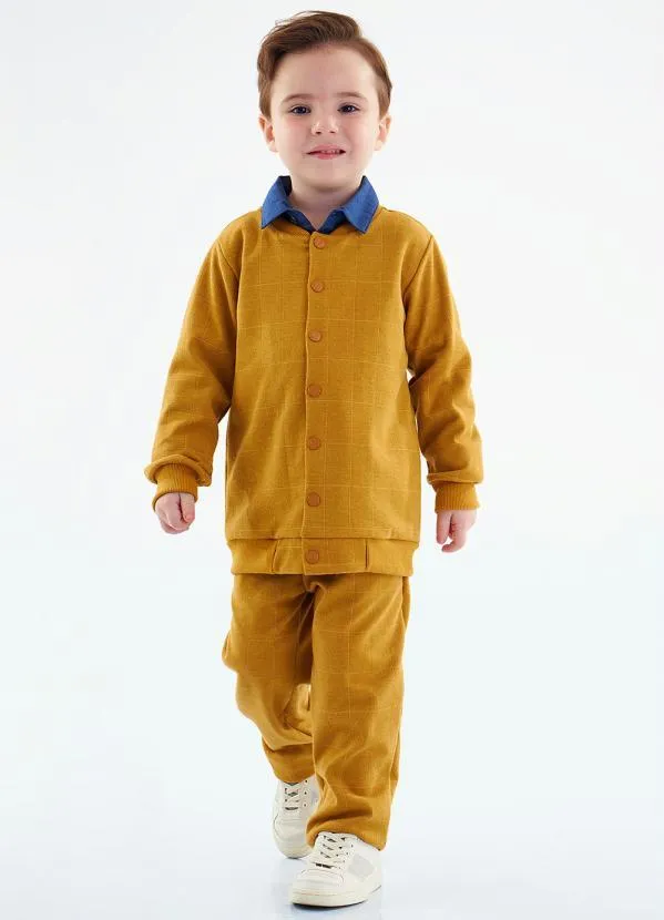 Up Baby - Jaqueta Bomber Menino Infantil Amarelo 2
