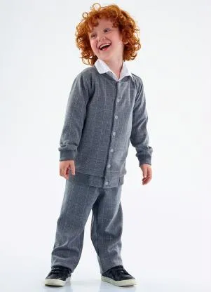 Up Baby - Jaqueta Bomber Menino Infantil Cinza - UP BABY