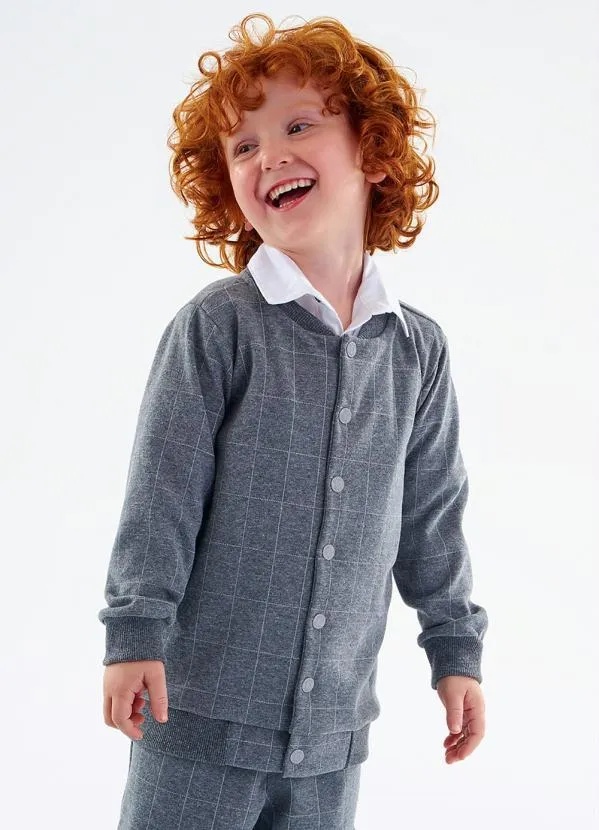 Up Baby - Jaqueta Bomber Menino Infantil Cinza