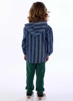 Três e Já - Jaqueta Brejo Jeans Infantil Azul - TRÊS E JÁ