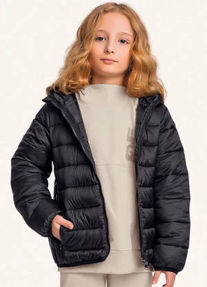 Fakini Kids - Jaqueta C/Capuz Preto - FAKINI KIDS