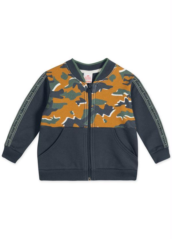 Marisol Jaqueta Camuflada Moletom Menino Azul