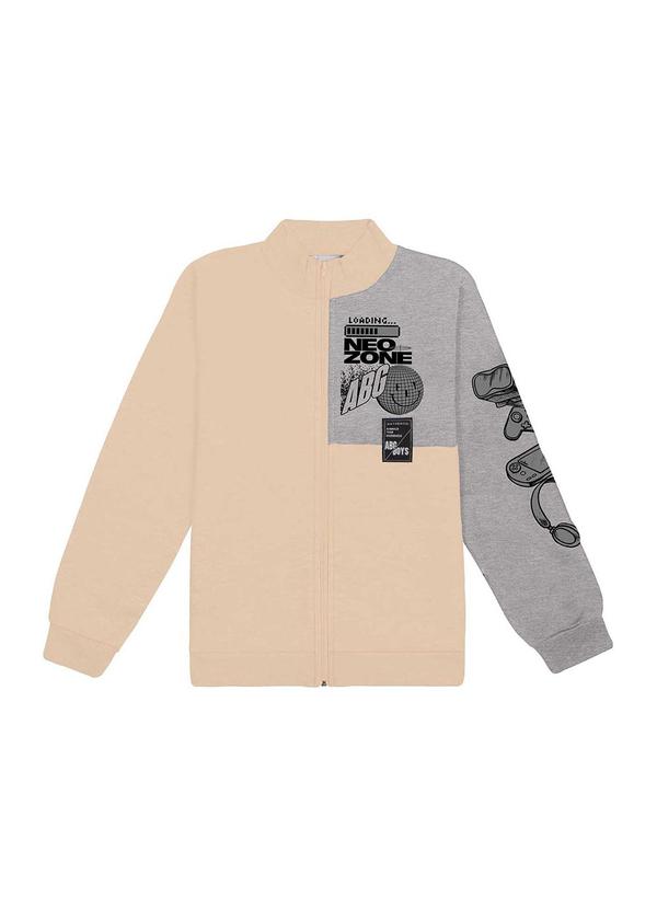 Abrange - Jaqueta Color Block Bege