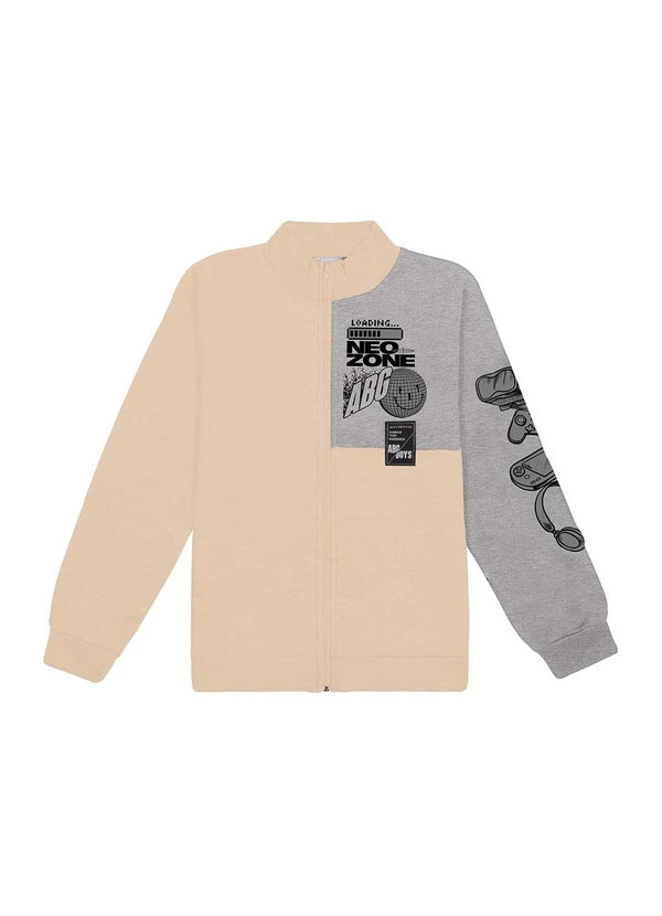 Abrange - Jaqueta Color Block Bege