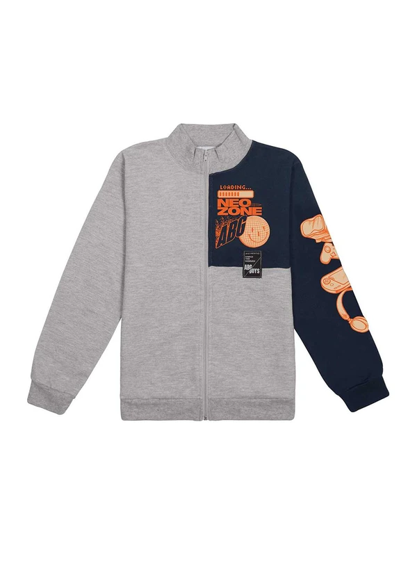 Abrange - Jaqueta Color Block Cinza