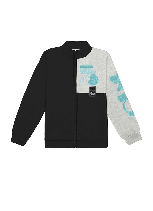 Abrange - Jaqueta Color Block Preto