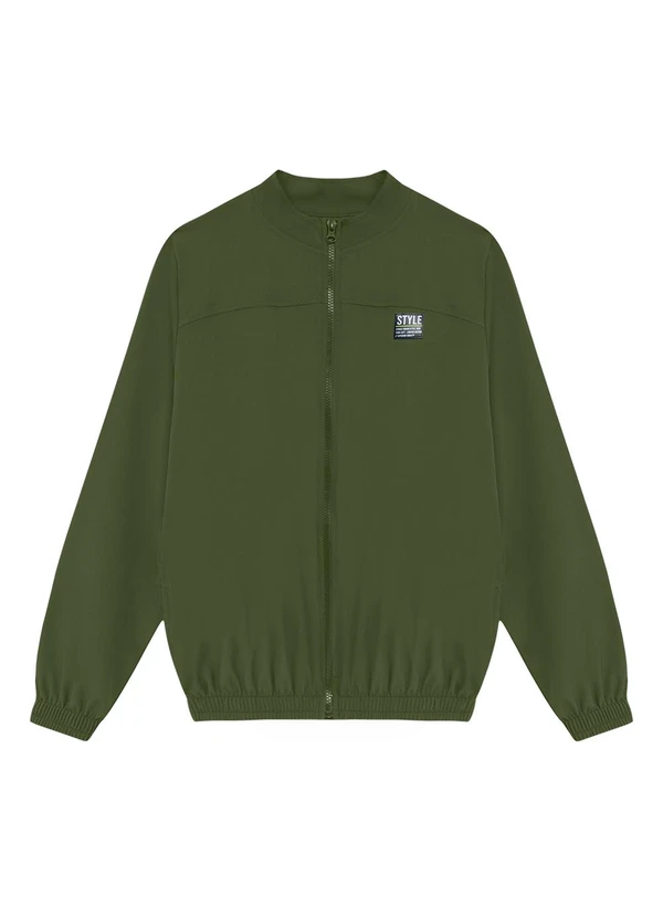 Ddk - Jaqueta com Bolso Zíper e Recortes Verde
