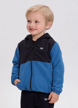 Alakazoo - Jaqueta com Capuz e Forro em Microsoft Preto - ALAKAZOO