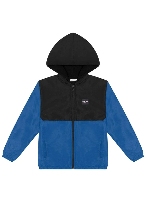 Alakazoo - Jaqueta com Capuz e Forro em Microsoft Preto 3