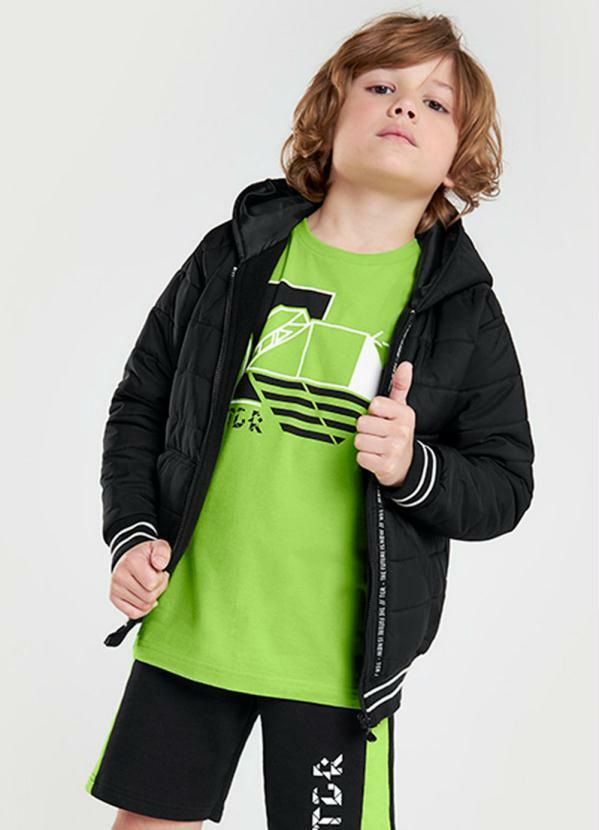 Tigor T Tigre - Jaqueta com Capuz Menino Infantil Preto