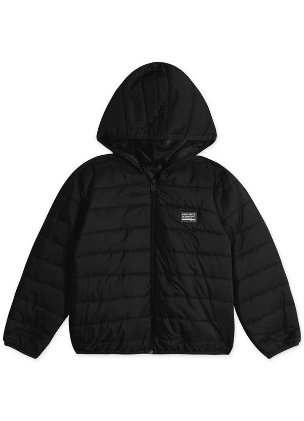 Marisol - Jaqueta com Capuz Masculina Infantil Preto 1