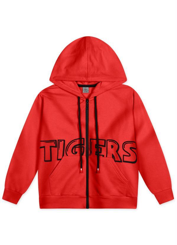 Tigor T Tigre - Jaqueta com Capuz Menino Infantil Vermelho