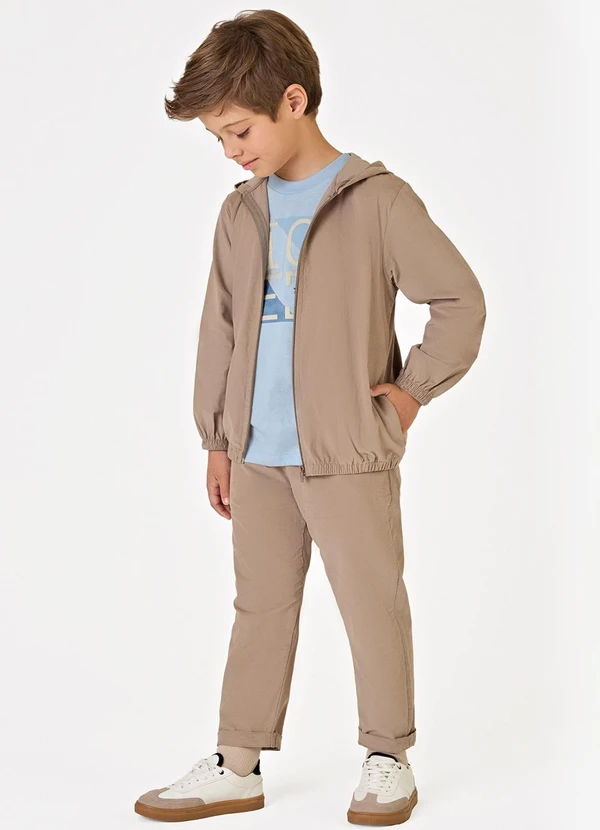 Trick Nick - Jaqueta com Capuz Masculino Cotelê Marrom 3