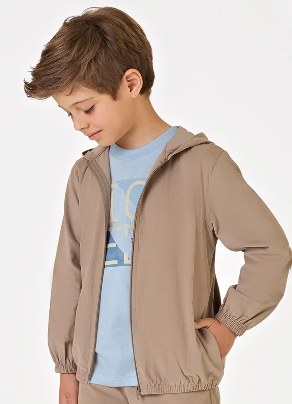 Trick Nick - Jaqueta com Capuz Masculino Cotelê Marrom 4