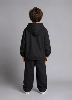 Trick Nick - Jaqueta com Capuz Masculino Cotelê Preto - TRICK NICK