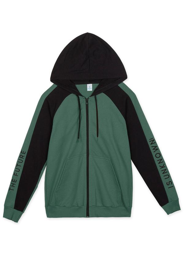 Hapier - Jaqueta com Capuz Moletom Juvenil Masculina Verde