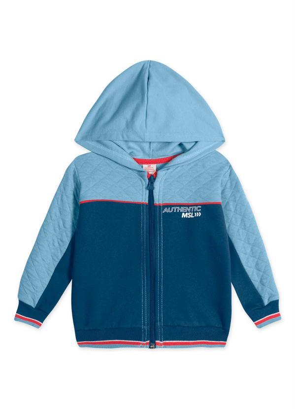 Marisol - Jaqueta com Capuz Moletom Menino Azul