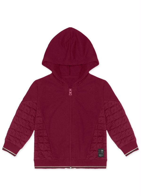 Marisol - Jaqueta com Capuz Moletom Menino Bordô