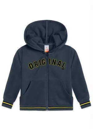 Marisol - Jaqueta com Capuz Moletom Menino Azul - MARISOL