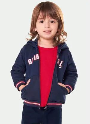 Marisol - Jaqueta com Capuz Moletom Menino Azul - MARISOL