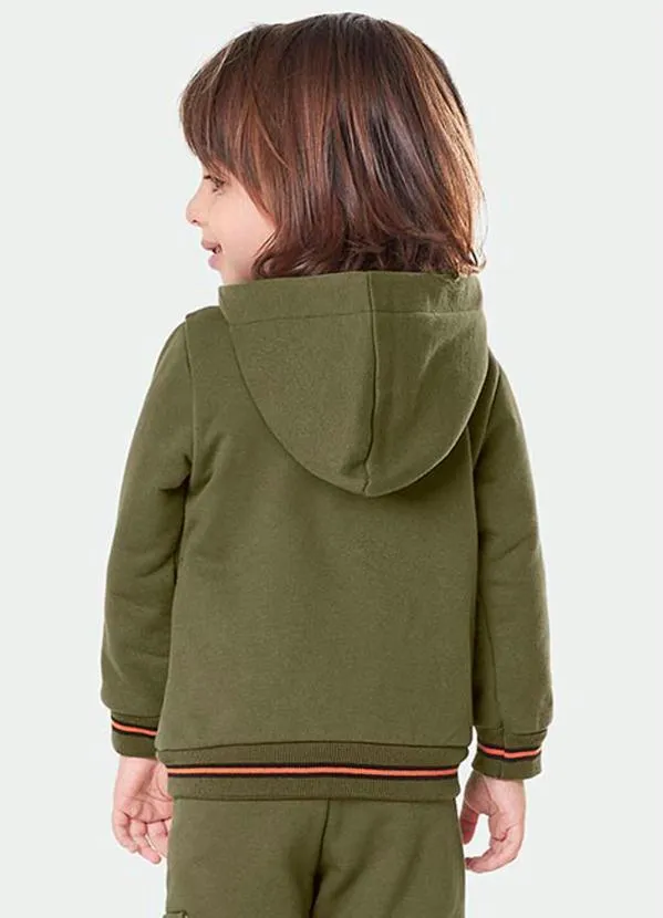 Marisol - Jaqueta com Capuz Moletom Menino Verde 2